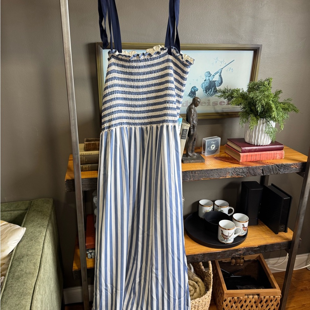 Summersalt Blue and White Striped Dress